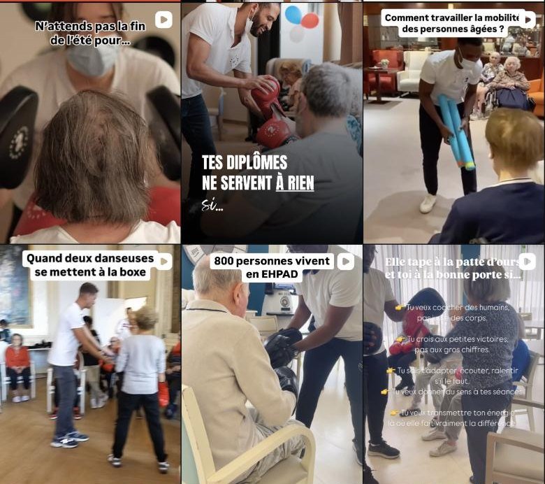 Le feed Instagram de Deuxième Souffle avant l’accompagnement