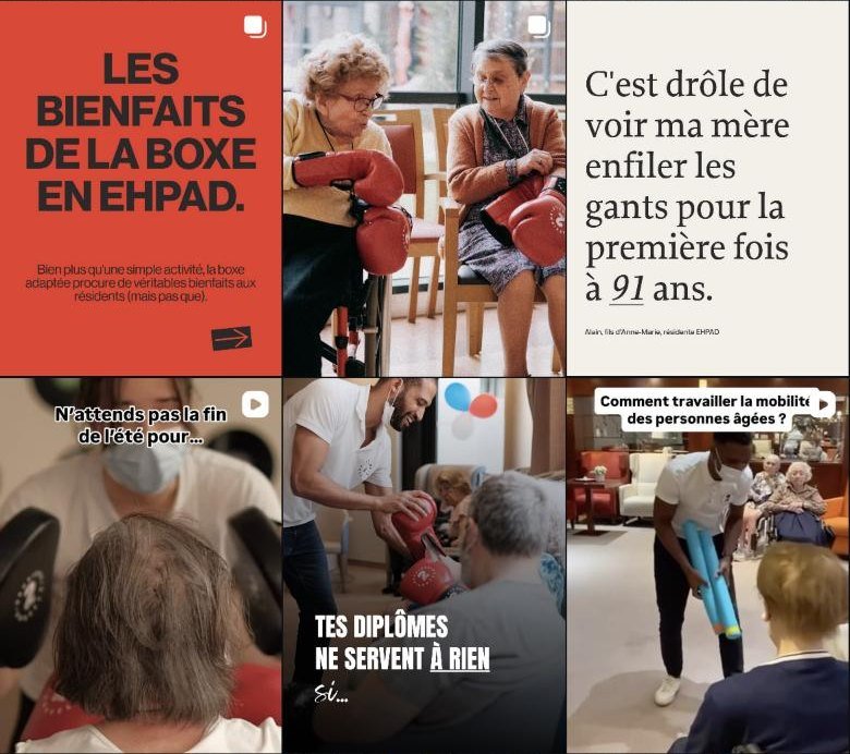 La transition dans le feed entre les nouvelles publications et les anciennes